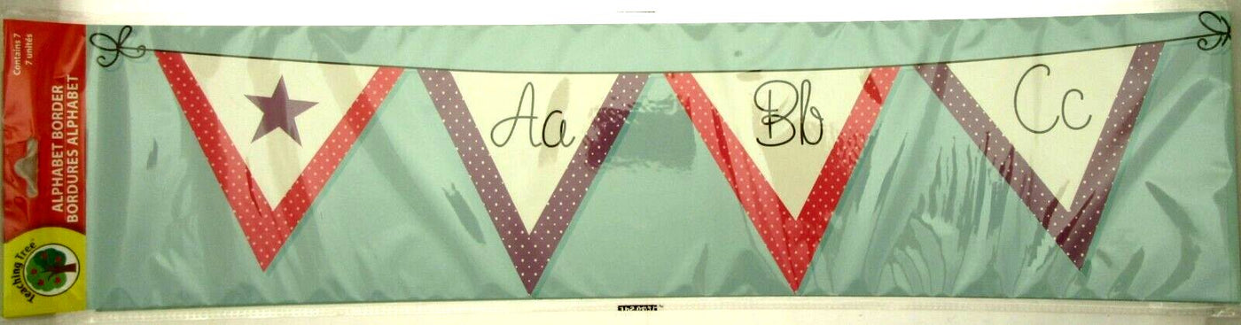 Teaching Tree Alphabet Border Educational Poster - Blue