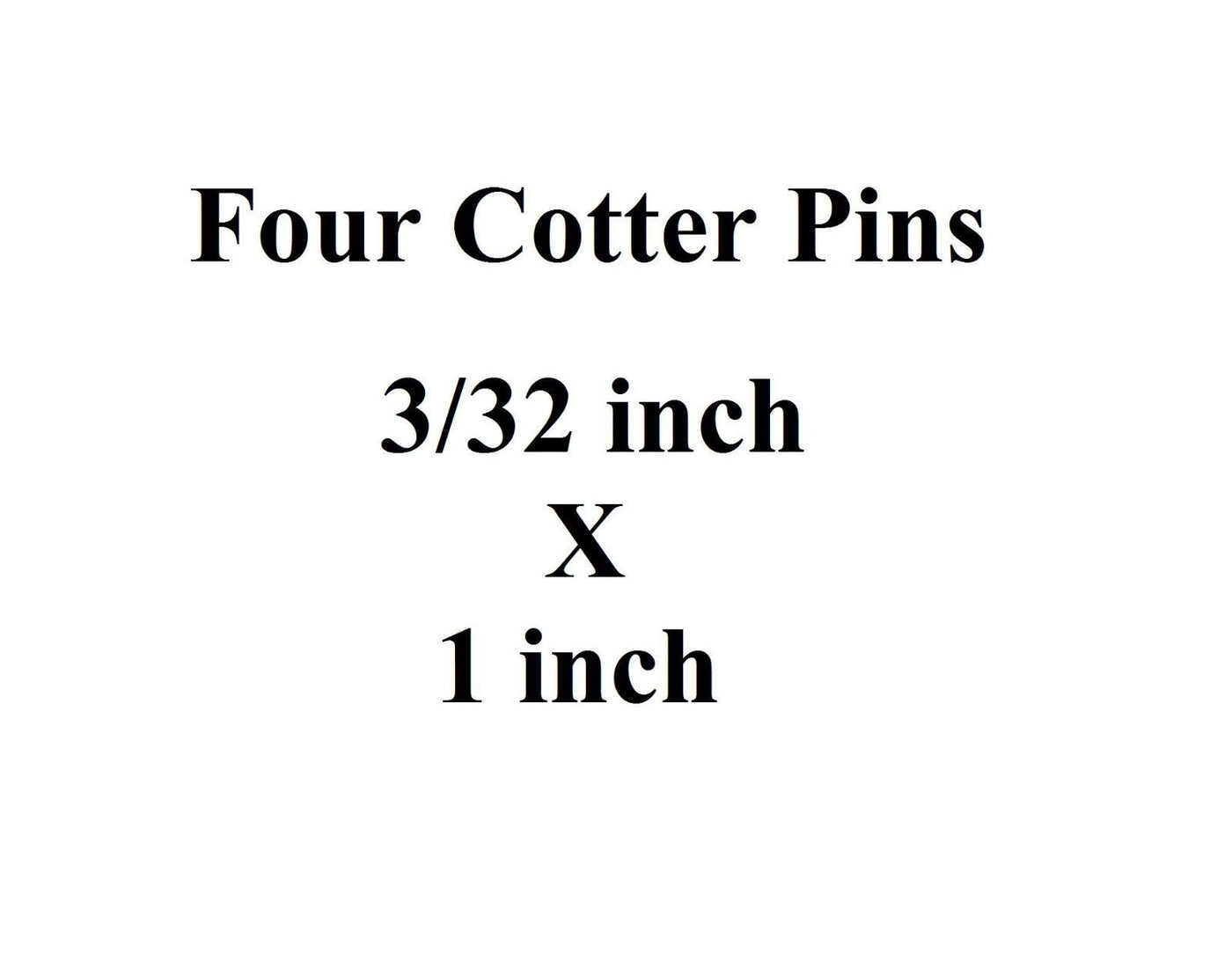 Cotter Split Pin ~ 3/32 inch x 1 inch ~ Extra Long ~ Zinc Plated ~ 4 Pack