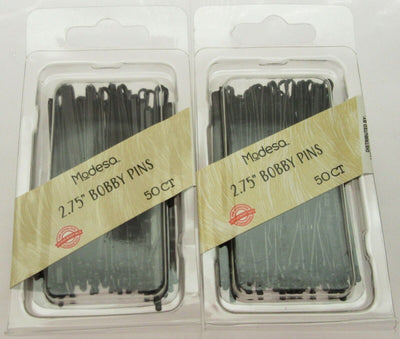 Modesa Hair Styling 2.75" Black Bobby Pins 100 pc Lot