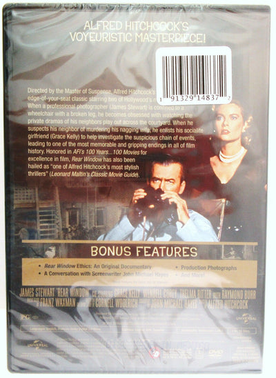 Rear Window ~ 1954 ~ Jimmy Stewart ~ Alfred Hitchcock ~ Movie Thriller New DVD