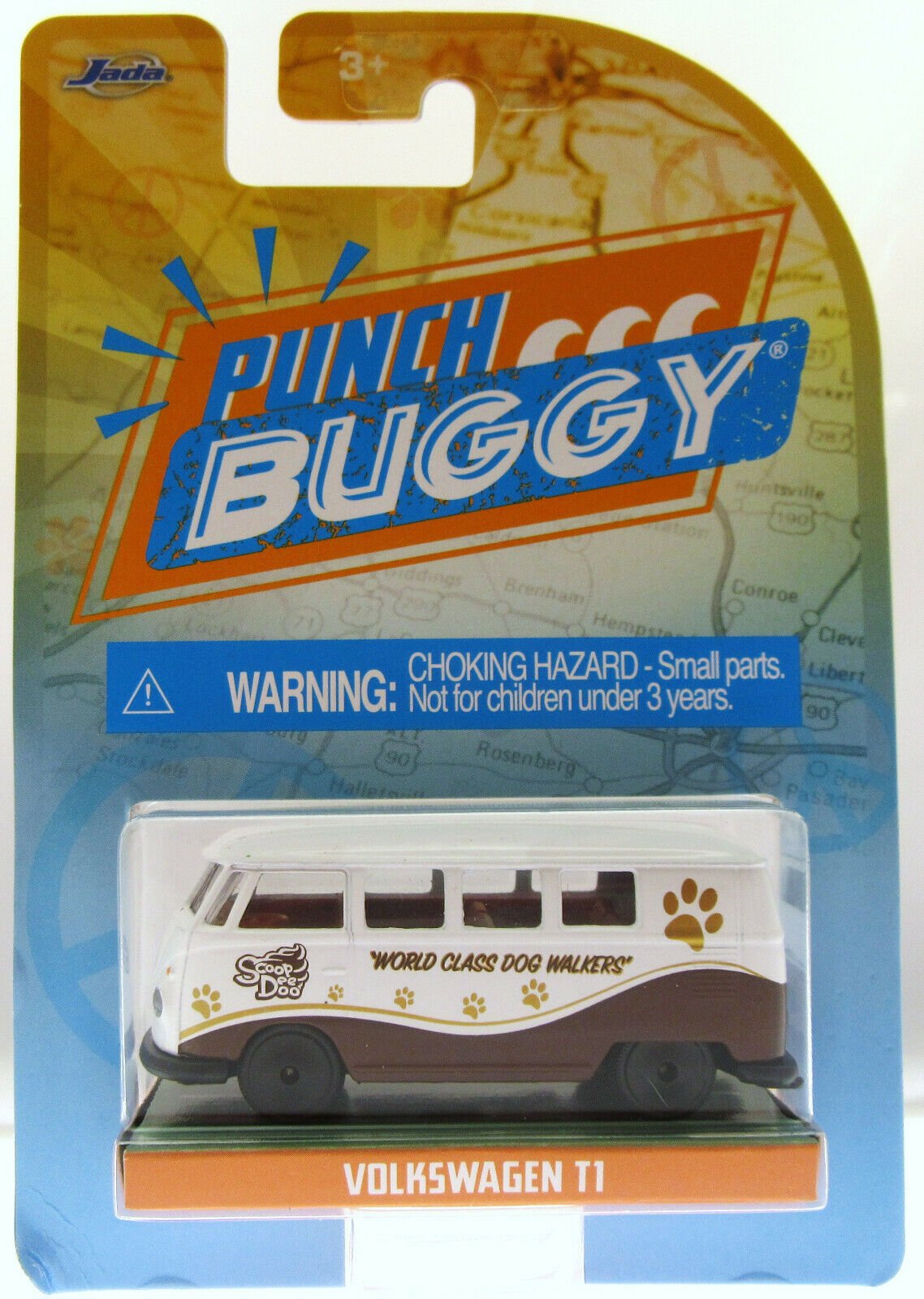 VW T1 Van ~ Punch Buggy ~ Brown & White ~ 1:59 Scale