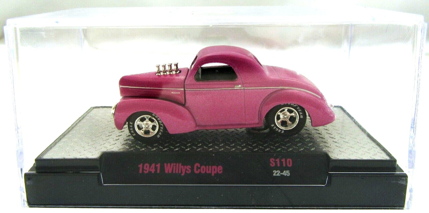 1941 Willys Coupe ~ PINK ~ M2 Details ~ 1:60 scale ~ Die Cast Car