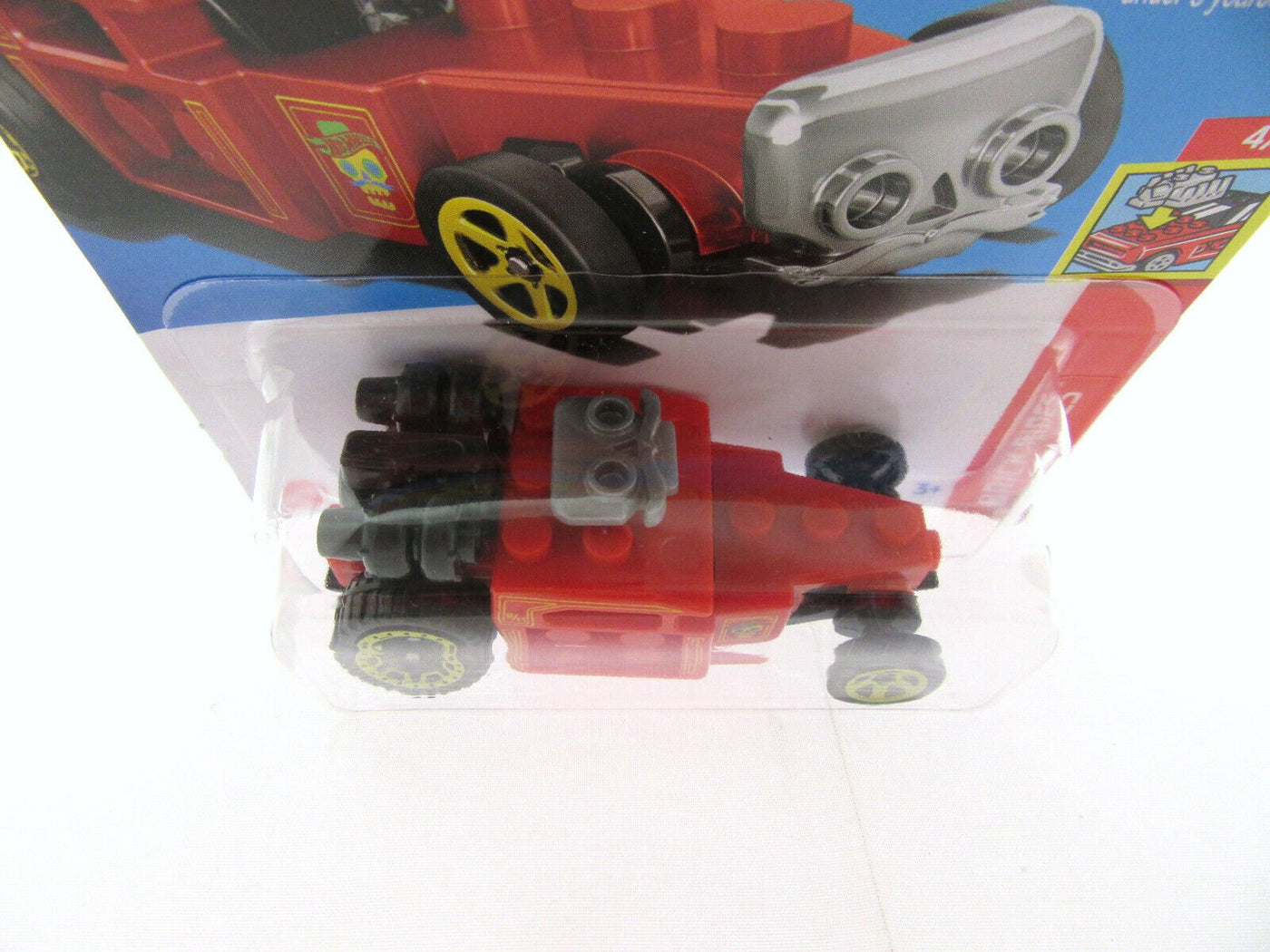 Hot Wheels ~ Mega Hotrod ~ Brick and Motor ~ Red ~ 1:64 Scale