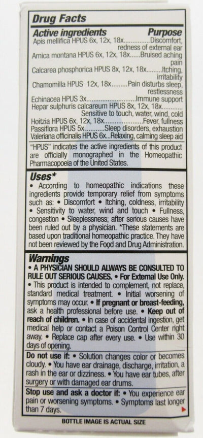 TRP EarAche Relief PM Ear Drops Relieves Ache Swimmers cold flu allergy