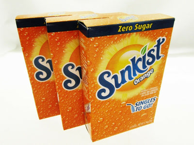 Sunkist Orange ~ Packets ~ Zero Sugar Free ~ Drink Mix ~ 3 Boxes