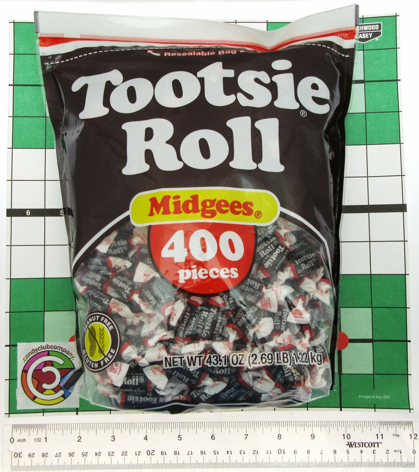 Tootsie Roll Original Midgees ~ 400 pieces ~ Chews Candy ~ 43.1oz Resealable Bag