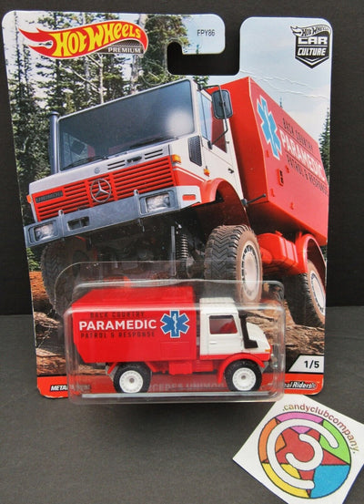 Hot Wheels ~ Back Country PARAMEDIC ~ 1988 Mercedes Unimog U1300  ~ 1:64 Scale