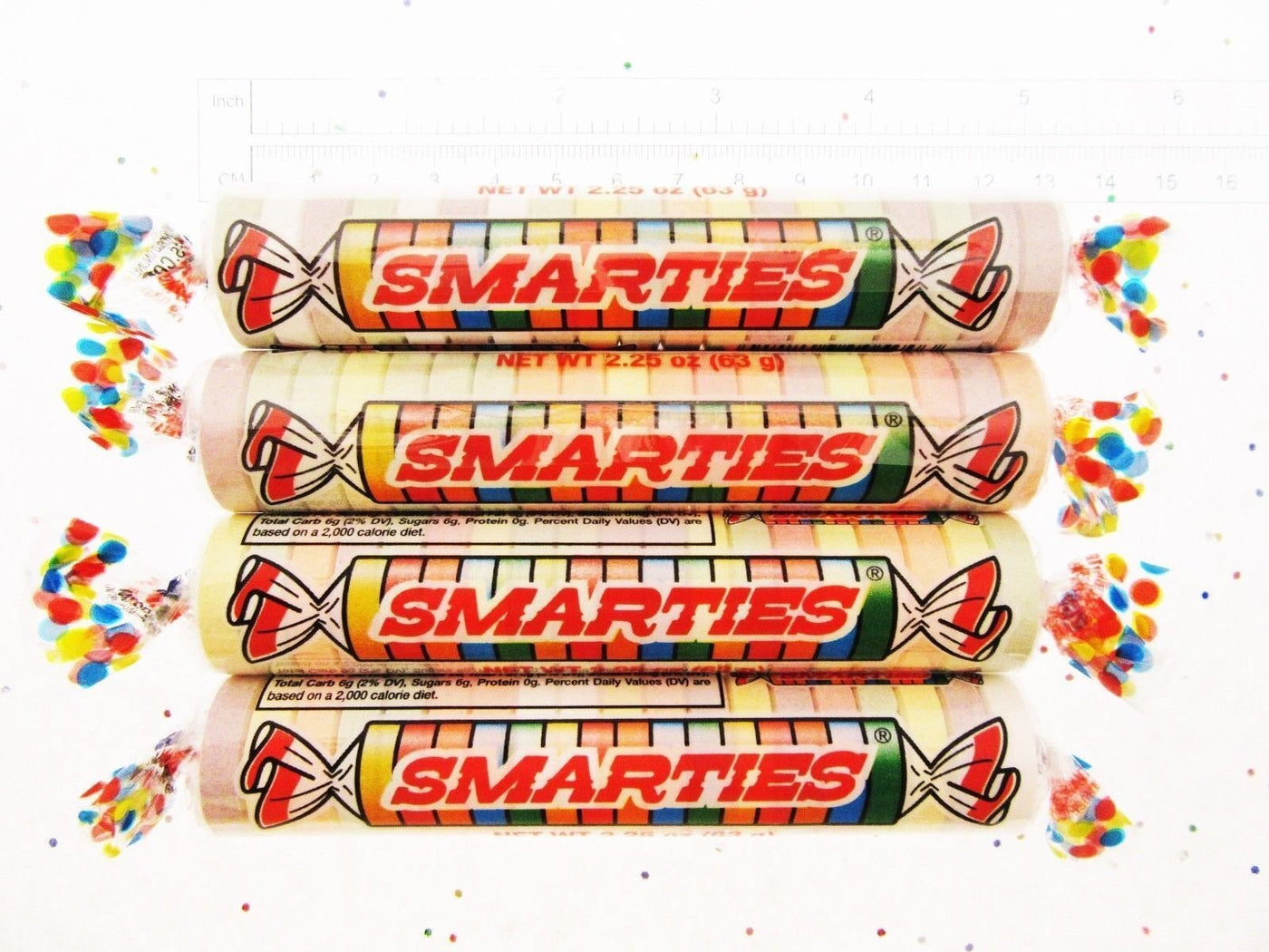 Smarties ~ 4 Huge Rolls ~ Extra Large ~ Candy 2.25 oz ea Smarty