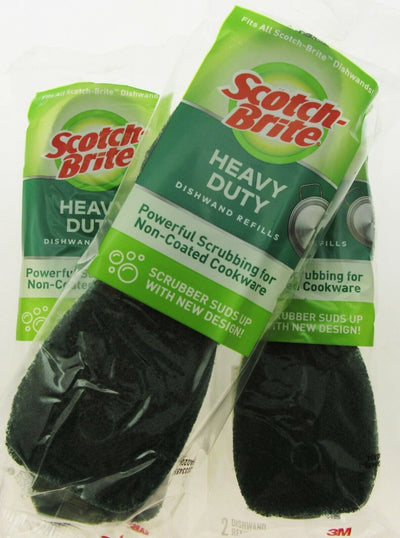 Scotch-Brite Heavy Duty 6 Scrubber Refills Dishes Kitchen Non Scour No Holes