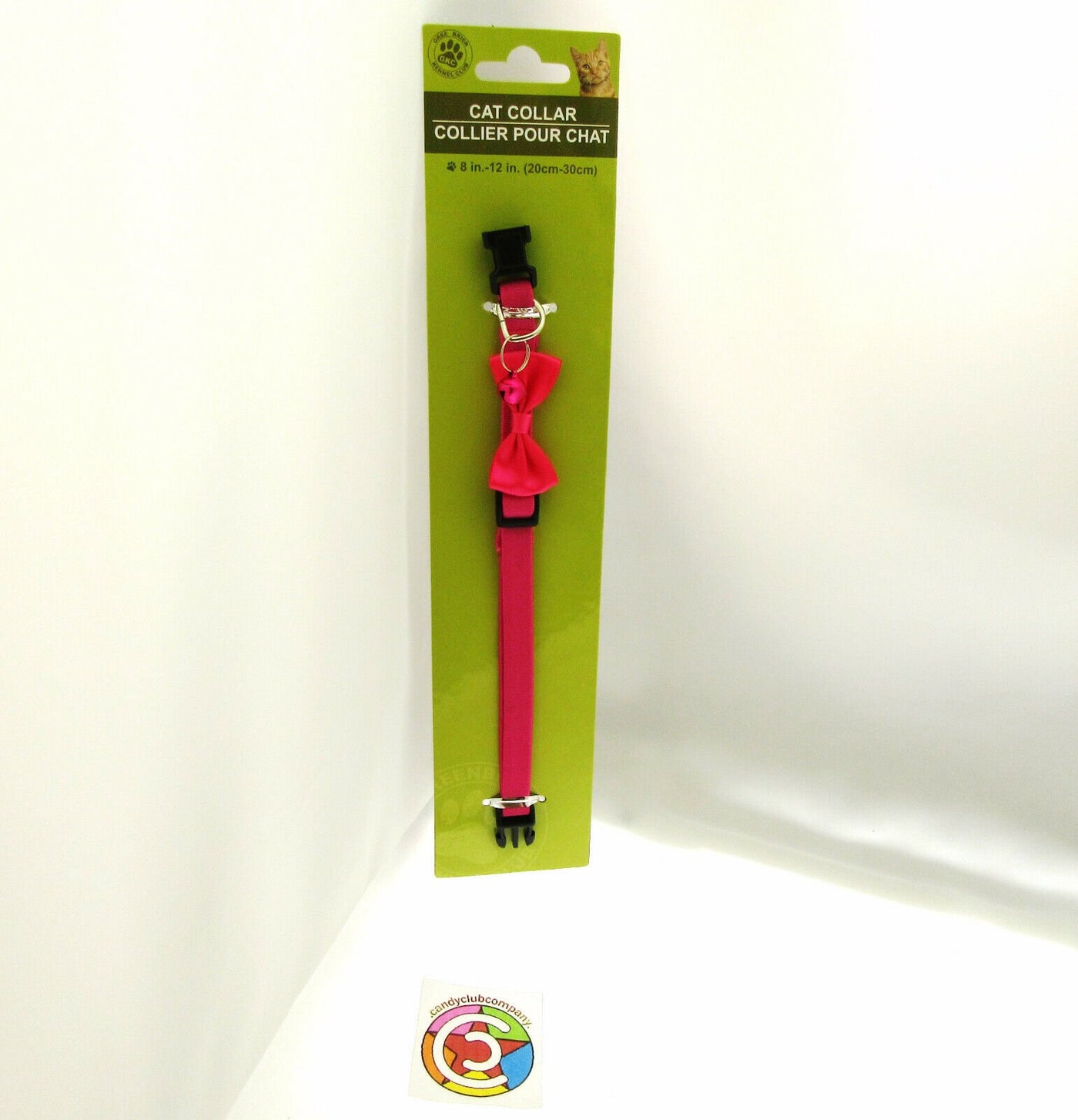 Cat Collar by Greenbrier Kennel Club ~ With Bell ~ Pink Bow Tie