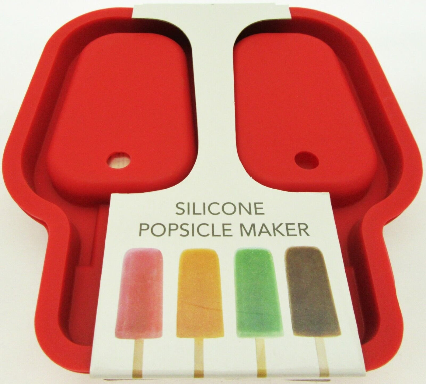 Silicone Popsicle Maker Tray ~ Sticks Included Flexible ~ By Kolorae - Red