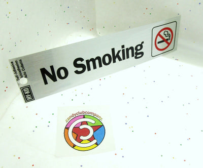No Smoking ~ Self Adhesive ~ Metal Sign ~ By HY-KO