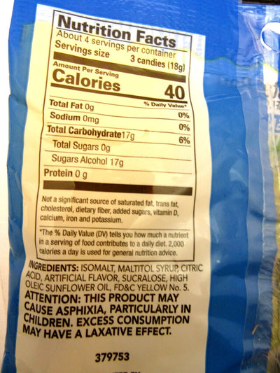 Lemon Sugar Free Coastal Bay Hard Candy 2.75oz bag Lot of 2