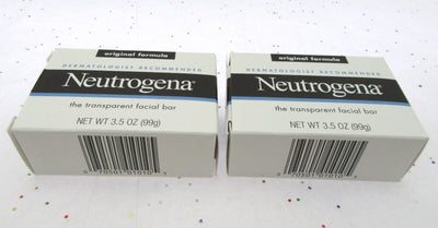 Neutrogena Bar ~ Original Formula ~ The Transparent Facial Bar ~ Lot of 2