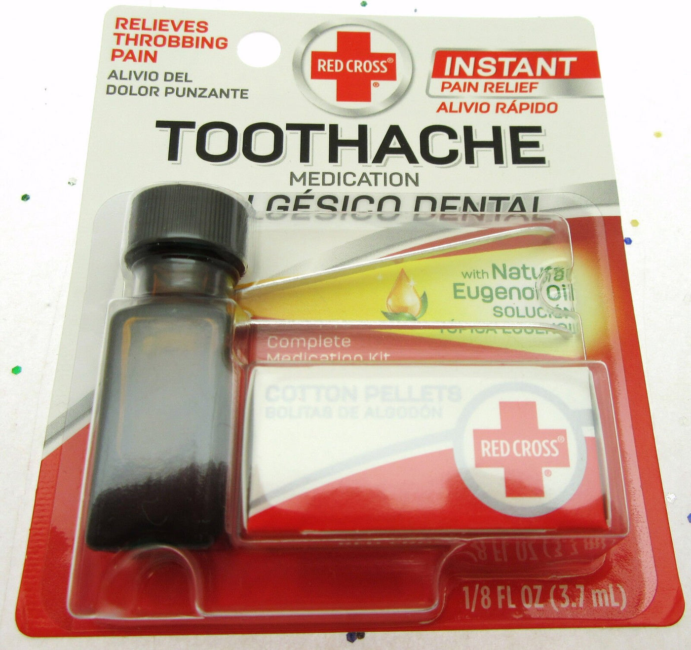 Red Cross Toothache Medication Kit ~ Instant Pain Relief ~ Eugenol Oil