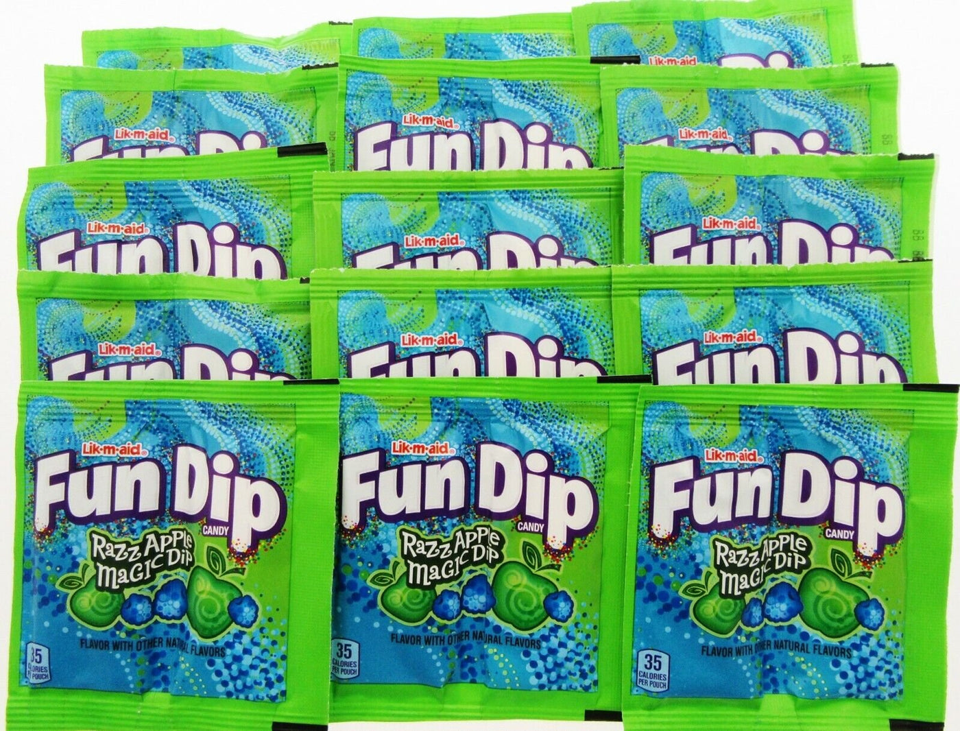 Fun Dip ~ Razz Apple Magic Dip ~ 15 Pouches of Candy