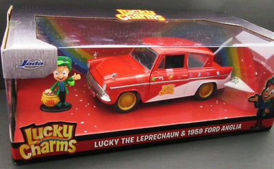 Lucky Charms 1959 Ford Anglia & Leprechaun  ~ Die Cast Car ~  1:24