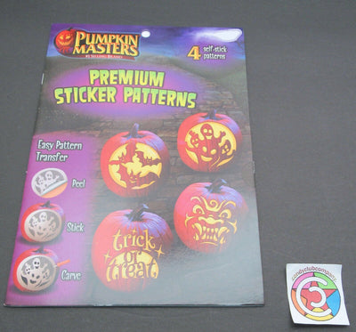 Pumpkin Masters ~ 4 Self Stick Patterns ~ Halloween ~ Premium Sticker Patterns!