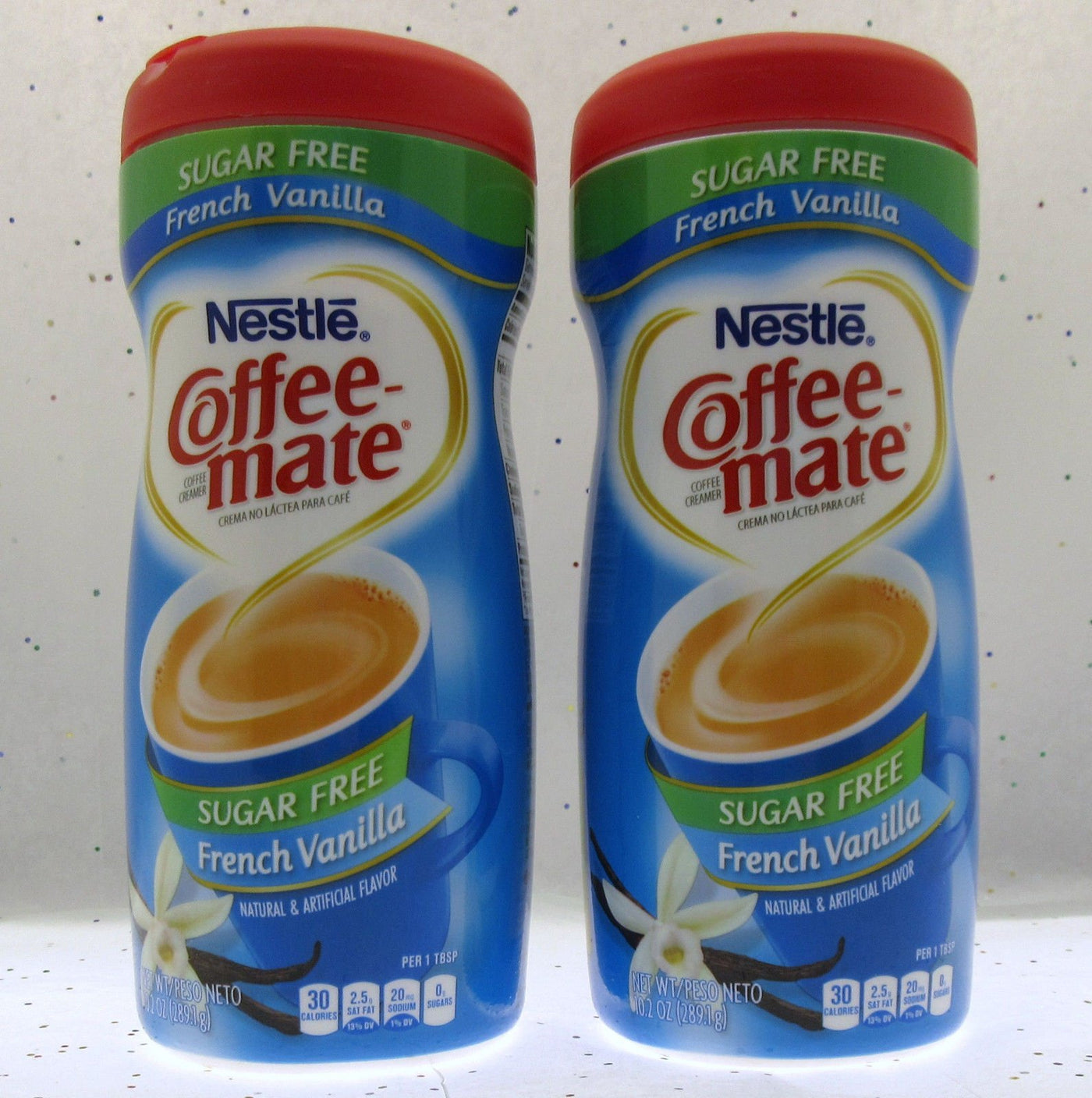 Coffee Mate ~ French Vanilla ~ Sugar Free Creamer 10.2 oz containers ~ Lot of 2
