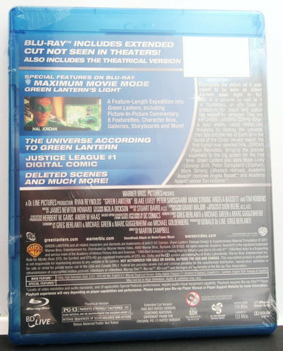 Green Lantern ~ 1989 ~ Ryan Reynolds Blake Lively Movie ~ New Blu-ray Disk