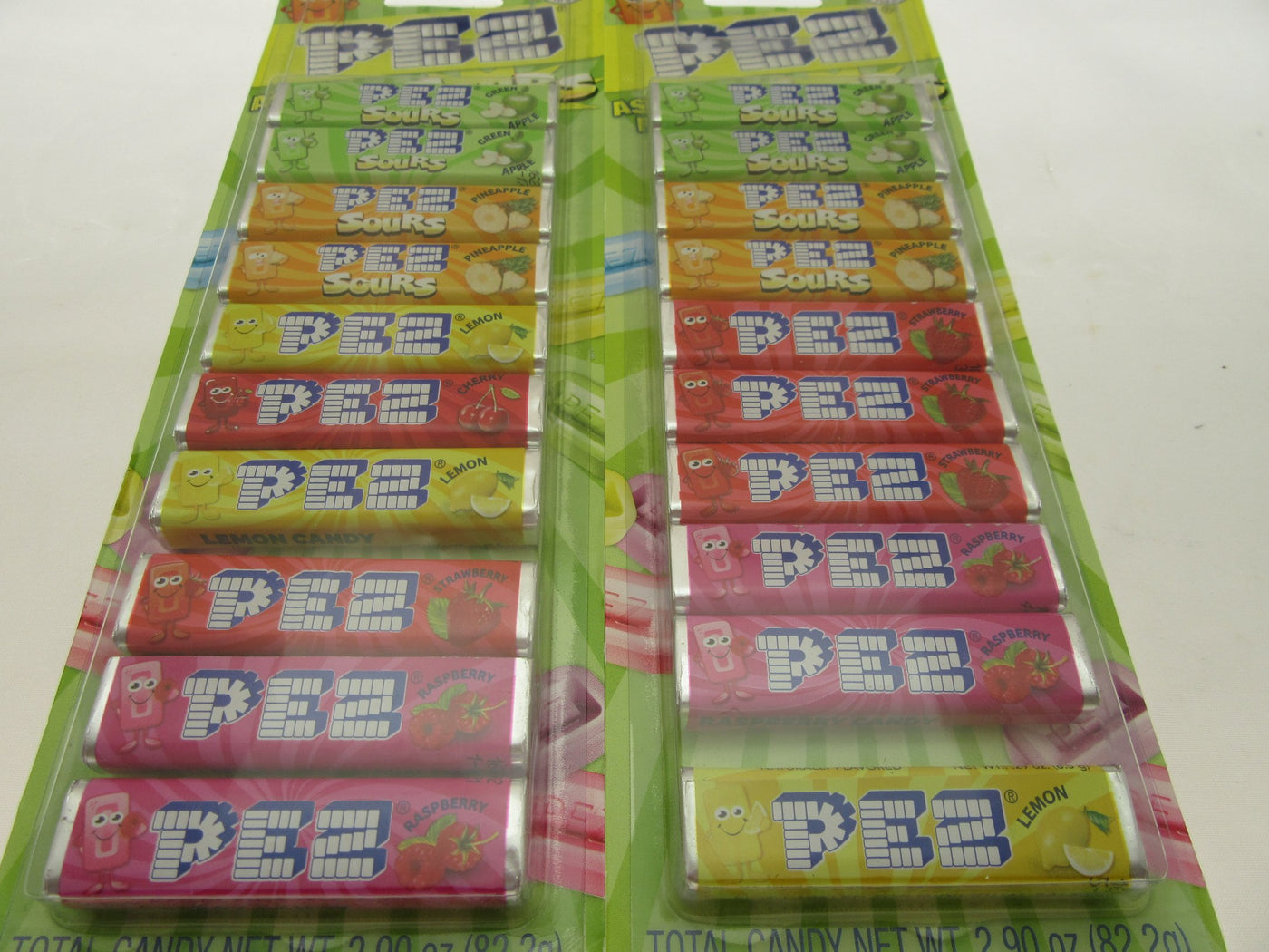 Pez ~ Assorted Fruit And Sours (C) ~ 10 pack 2.9oz ~ Lot of 2