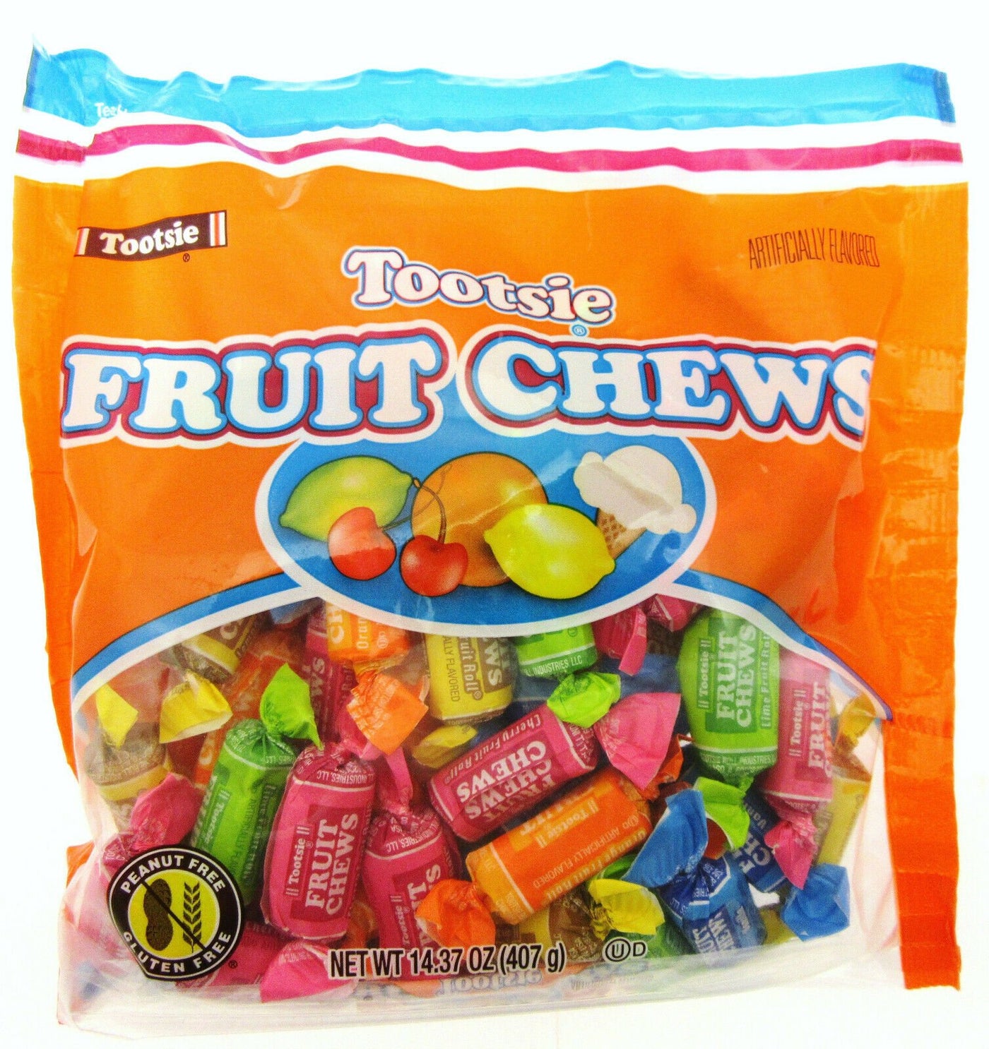 Tootsie Roll Fruit Chews Assorted Fruit Rolls Candy Candies ~ 14.37oz bag