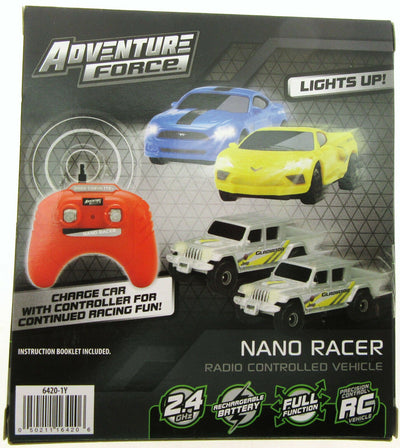 Nano Racer RC Car ~ Corvette ~ Yellow ~ Adventure Force ~ Radio Control Fun