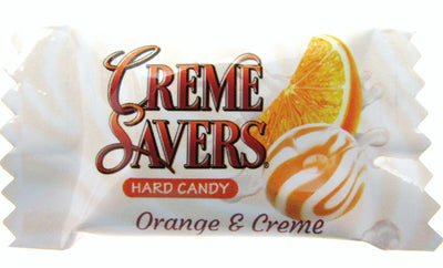 Creamsavers Orange ~ 8oz Orange Cream ~ Candy Individually wrapped ~  Half Pound