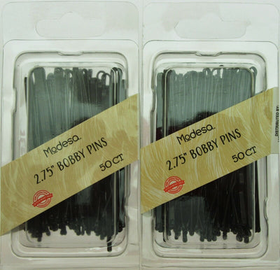 Modesa Hair Styling 2.75" Black Bobby Pins 100 pc Lot