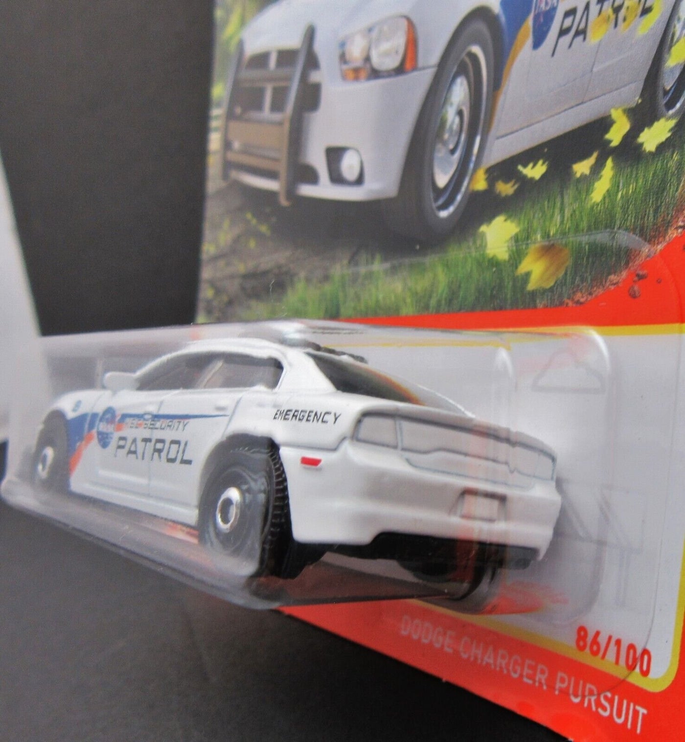 Nasa ~ KSC Security Patrol ~ White Dodge Charger  ~ 1:64 Scale ~ Matchbox