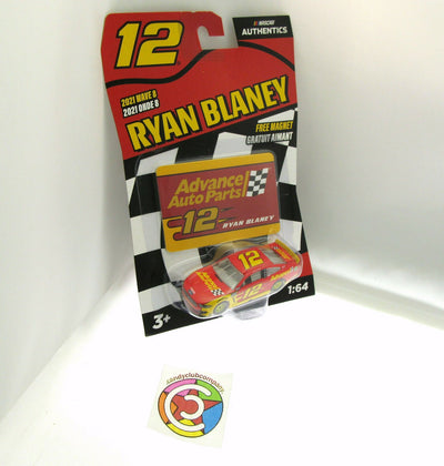 Ryan Blaney ~ Advance ~ NASCAR Authentics ~ With Magnet ~ Die Cast  1:64 Scale