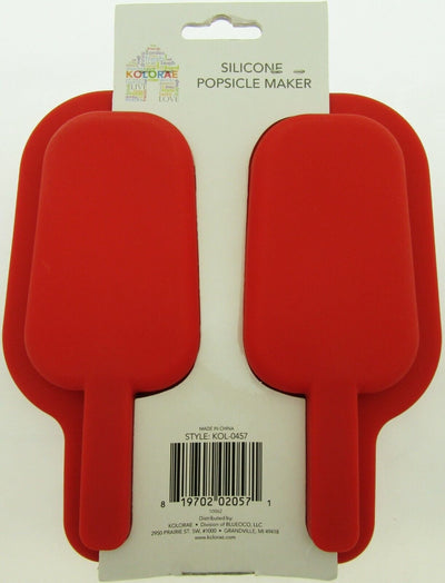 Silicone Popsicle Maker Tray ~ Sticks Included Flexible ~ By Kolorae - Red