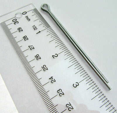 Cotter Split Pin ~ 5/32 inch x 2 1/2 inch ~ Extra Long ~ Zinc Plated ~ 2 Pack