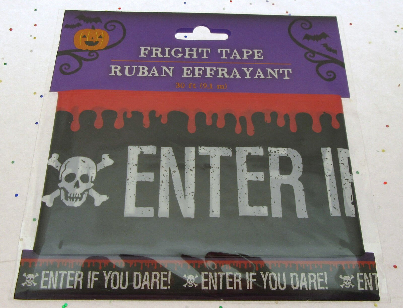 Fright Tape ~ Enter If You Dare ~ Halloween Decoration ~ 30 Feet