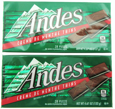Andes Creme De Menthe Thins Chocolate Candies ~ Lot of 2