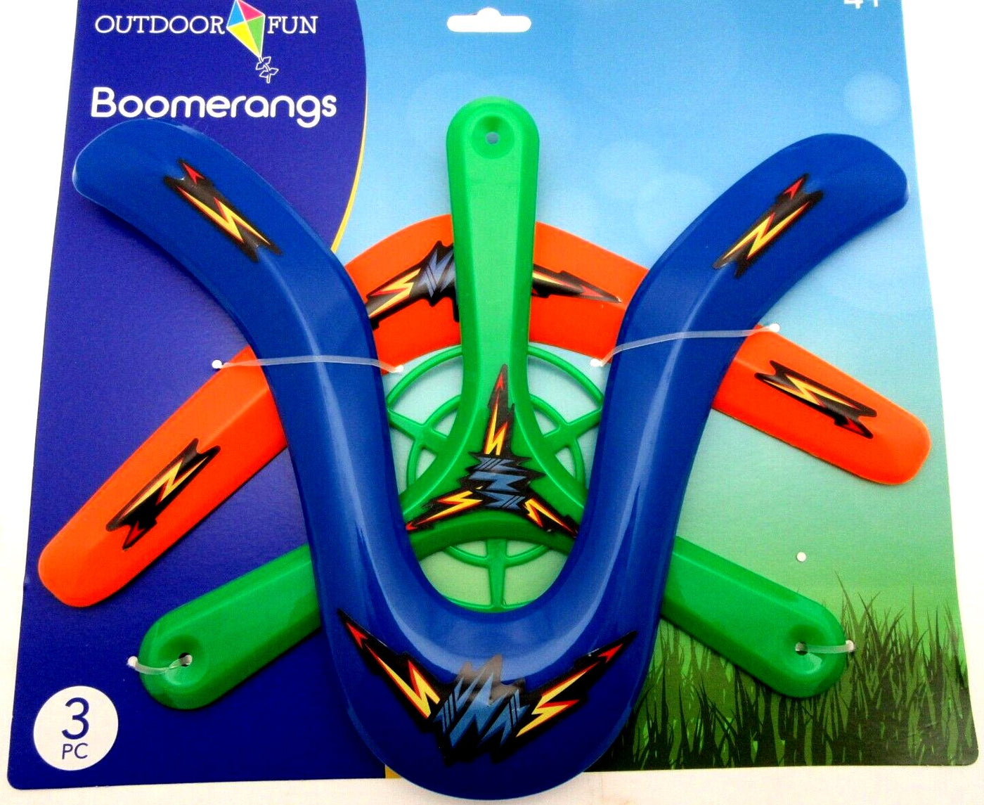 Boomerang Outdoor Fun 3 pack Plastic Boomerangs Comes Back to you Toy
