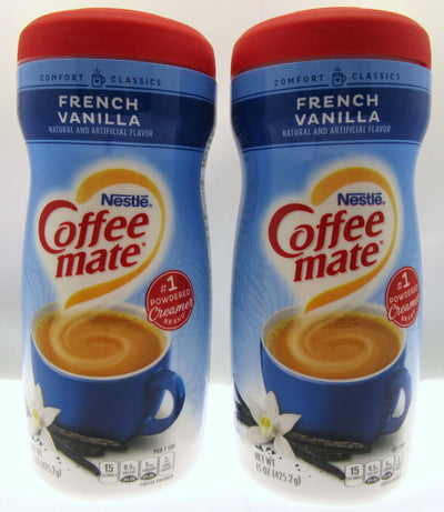 Coffee Mate ~ French Vanilla Non-Dairy Creamer  15 oz container ~ Lot of 2