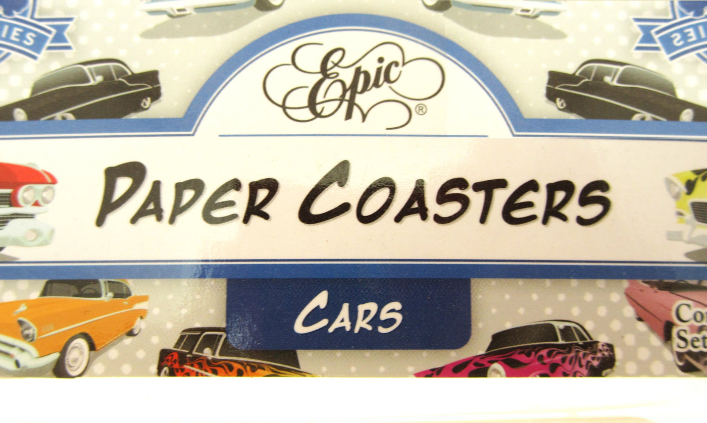 50's Themed Cars Paper Coasters 100ct