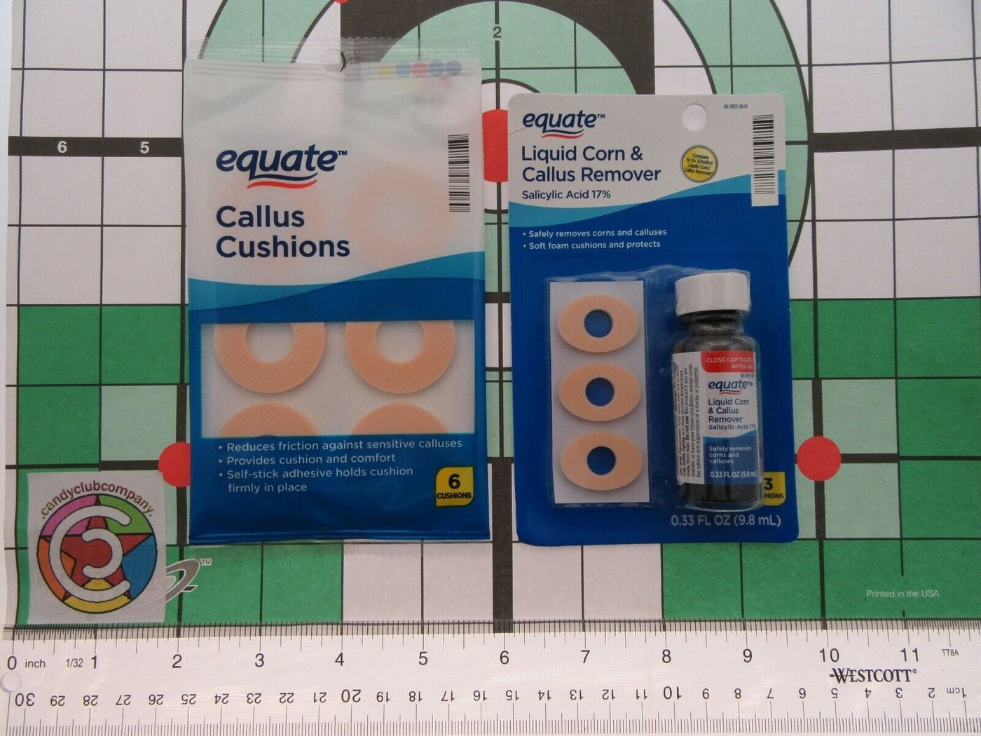 Equate Liquid Corn & Callus Remover & 6 Callus Cushions Foot Feet Care