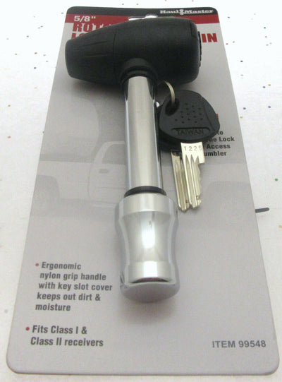 Locking Hitch Pin ~ 5/8 inch Dia. ~ Rotating ~ Class 1 & 2 ~ By Haul Master