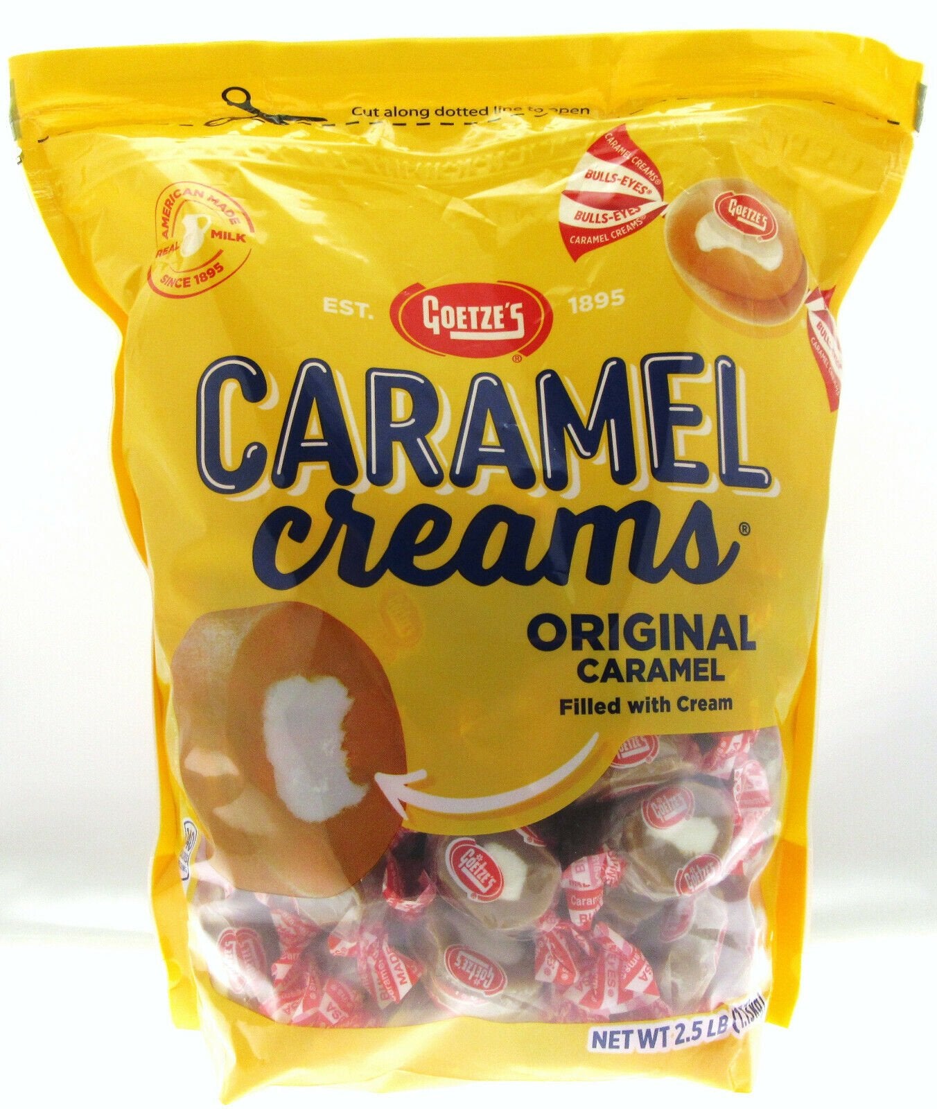 Goetze's Caramel Creams Soft Chewy Candy Caramels ~ 2.5 Pound Bag