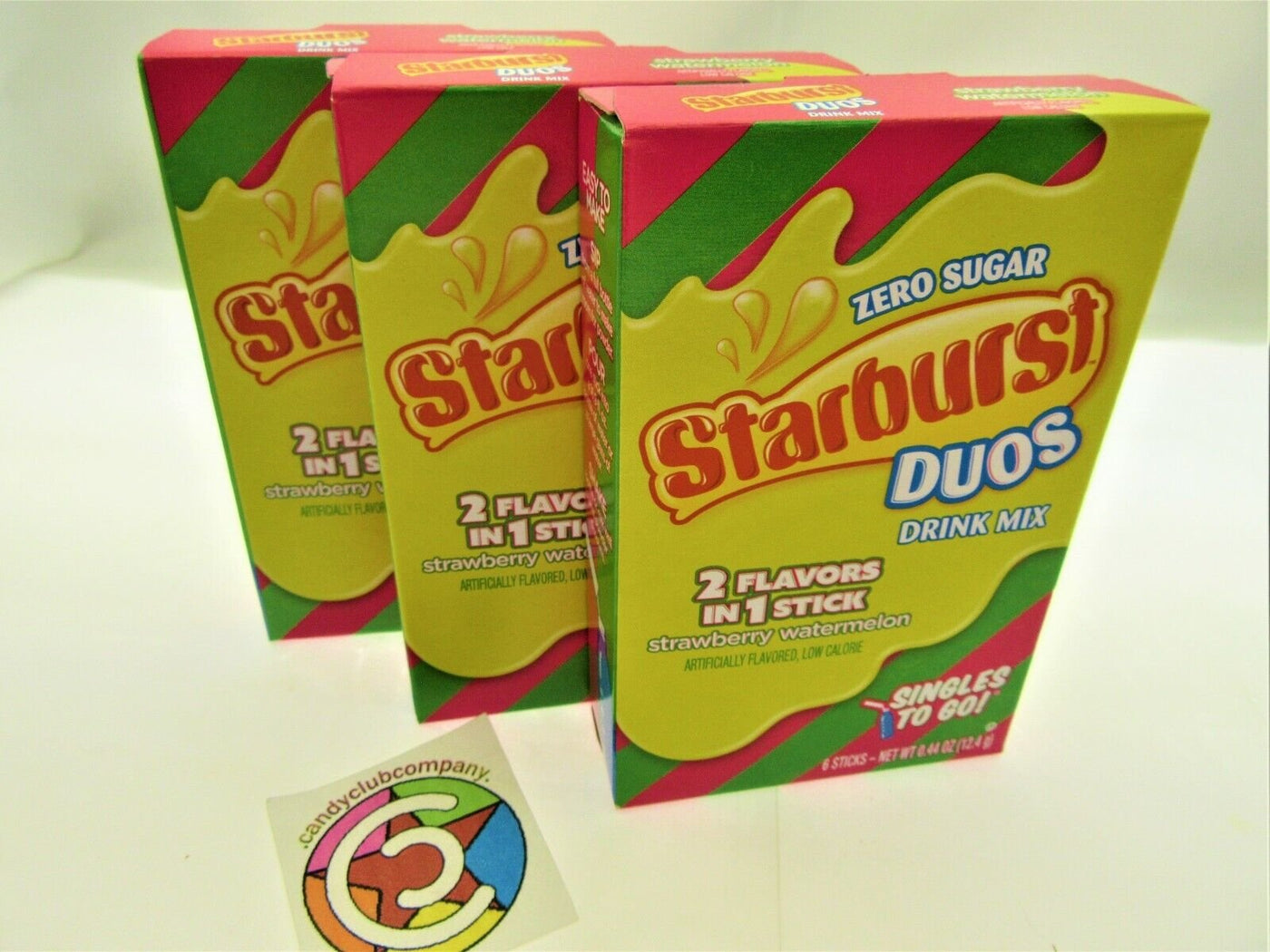 NEW! Starburst DUOS Strawberry Melon ~ Packets Zero Sugar Free Drink Mix3 Boxes