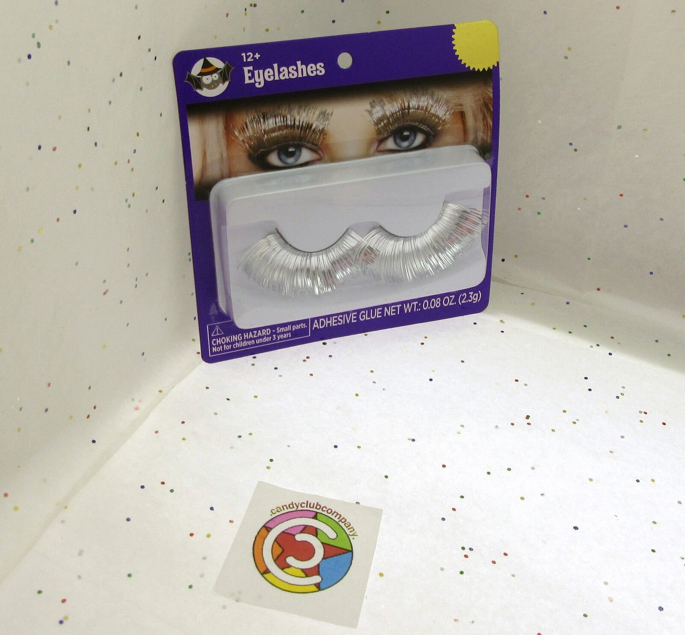 Eyelashes ~ Silver  Chrome ~ Adhesive Included ~ Lashes ~ Costume Wear Halloween