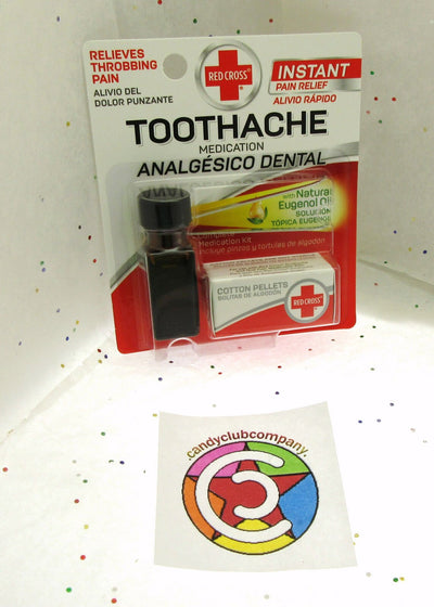 Red Cross Toothache Medication Kit ~ Instant Pain Relief ~ Eugenol Oil