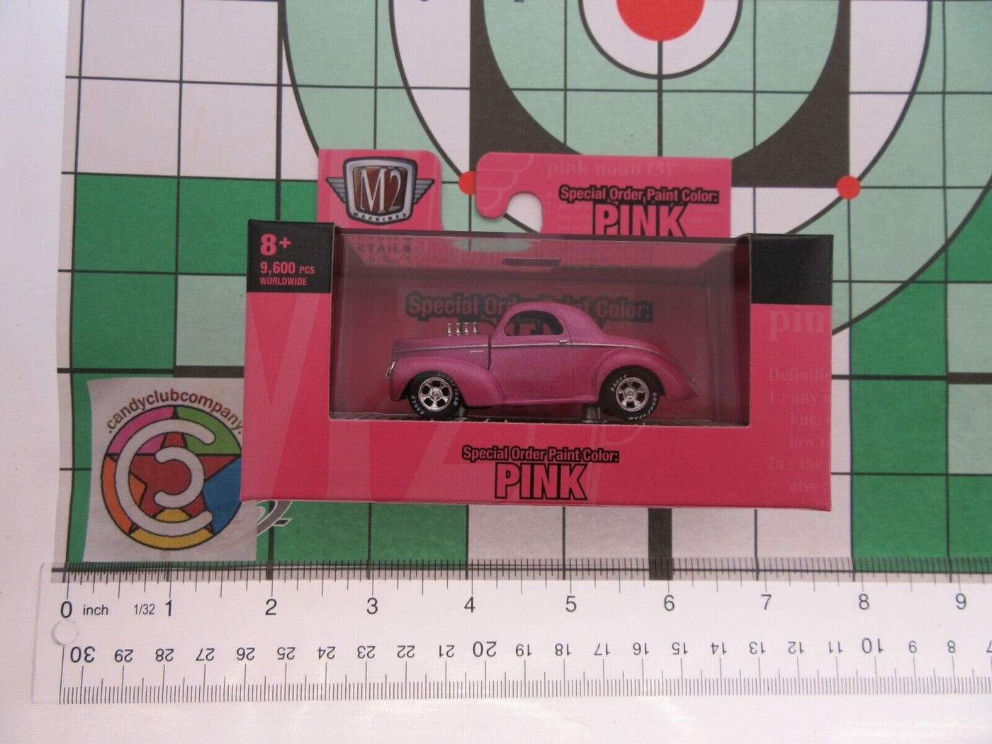 1941 Willys Coupe ~ PINK ~ M2 Details ~ 1:60 scale ~ Die Cast Car