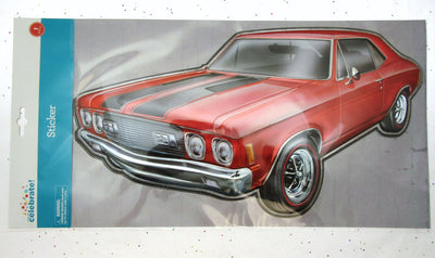 Car Wall Sticker ~ 10 x 15 inch ~ Peel and Stick ~ Decor