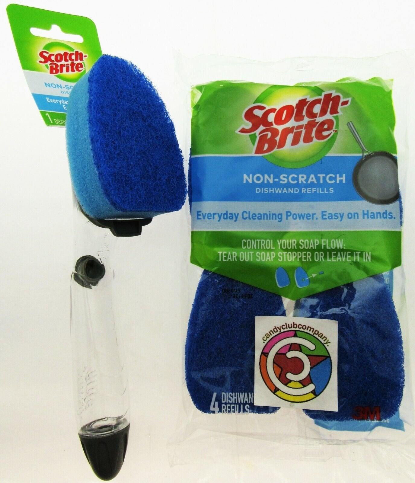 Scotch-Brite Dishwand Soap Dispenser Non Scratch Scrubber Refill Kitchen Scour N