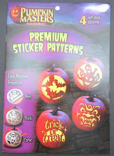 Pumpkin Masters ~ 4 Self Stick Patterns ~ Halloween ~ Premium Sticker Patterns!