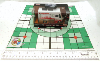 Deadpool ~ White Taco Truck ~ Metals Die Cast Car ~ Marvel Collectibles