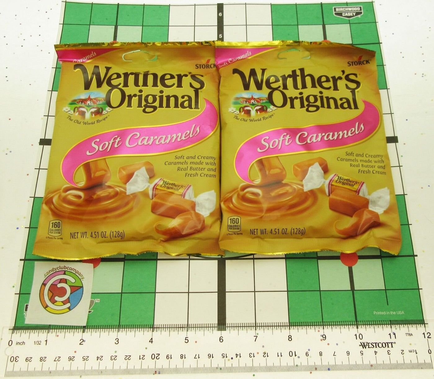 Werther's Soft Caramels 4.51oz Bag Chews Pink Label Soft Candies ~ Lot of 2